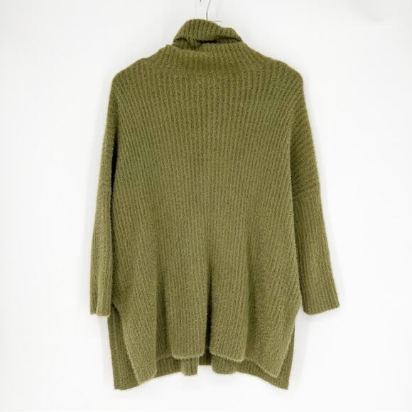 MerSea Chalet Cowl Neck Ribbed Sweater OS Green - Picture 3 of 7
